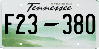 TN license plate F2338O