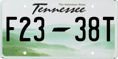 TN license plate F2338T