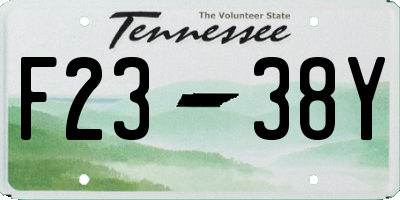 TN license plate F2338Y