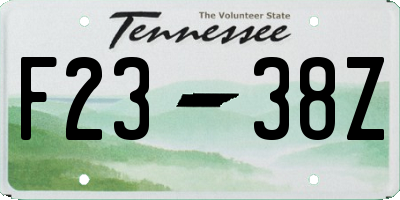 TN license plate F2338Z