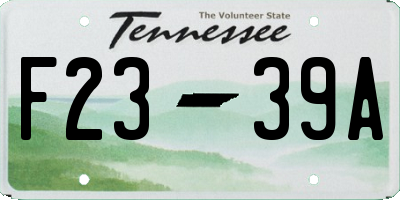 TN license plate F2339A