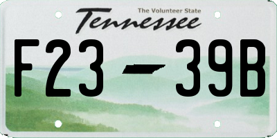 TN license plate F2339B