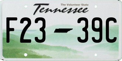 TN license plate F2339C