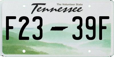 TN license plate F2339F