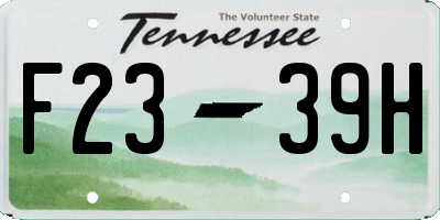 TN license plate F2339H
