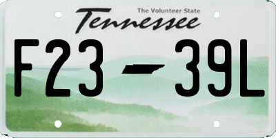 TN license plate F2339L