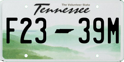TN license plate F2339M
