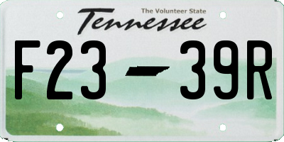 TN license plate F2339R