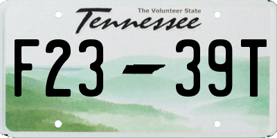 TN license plate F2339T