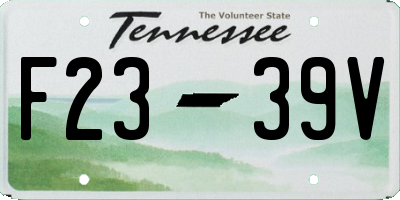 TN license plate F2339V