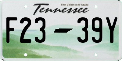 TN license plate F2339Y