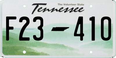 TN license plate F2341O