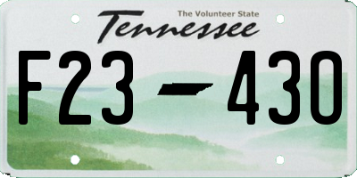 TN license plate F2343O