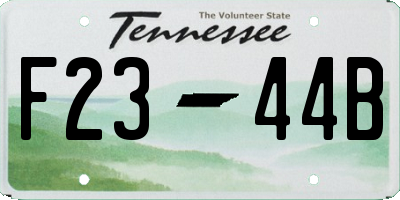 TN license plate F2344B
