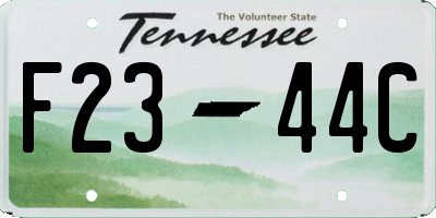 TN license plate F2344C