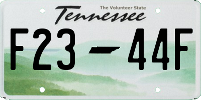 TN license plate F2344F