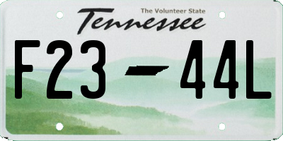 TN license plate F2344L