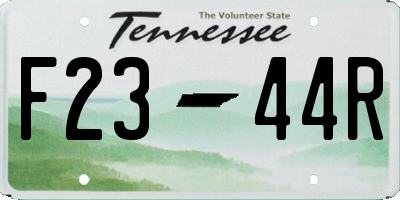 TN license plate F2344R
