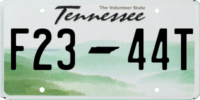 TN license plate F2344T