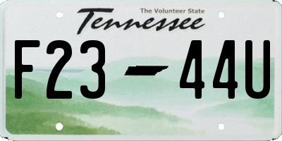 TN license plate F2344U