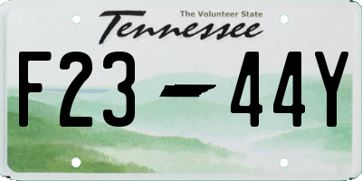 TN license plate F2344Y
