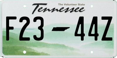 TN license plate F2344Z