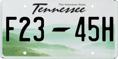 TN license plate F2345H