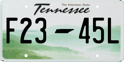 TN license plate F2345L