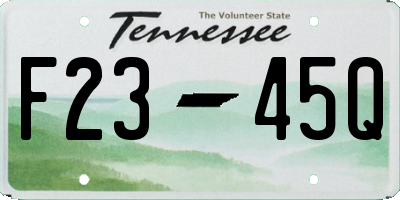 TN license plate F2345Q