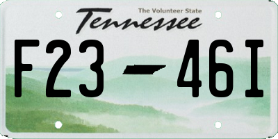 TN license plate F2346I