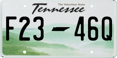 TN license plate F2346Q