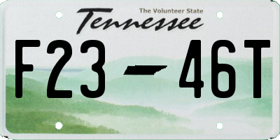 TN license plate F2346T