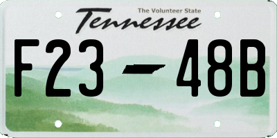 TN license plate F2348B