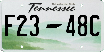 TN license plate F2348C
