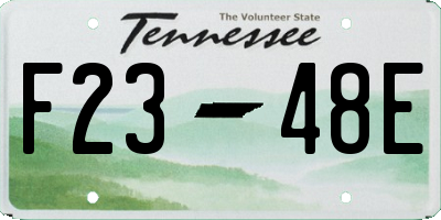 TN license plate F2348E