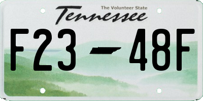 TN license plate F2348F