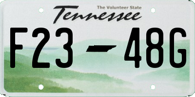 TN license plate F2348G