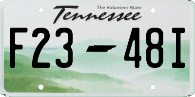 TN license plate F2348I