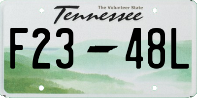 TN license plate F2348L