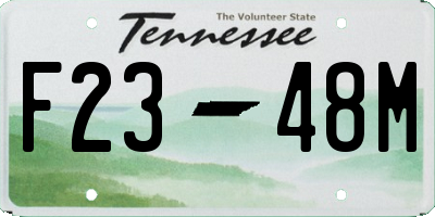 TN license plate F2348M