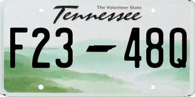 TN license plate F2348Q