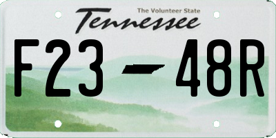 TN license plate F2348R