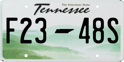 TN license plate F2348S