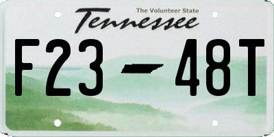 TN license plate F2348T