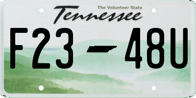 TN license plate F2348U