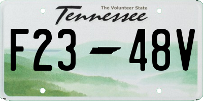 TN license plate F2348V