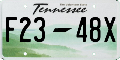TN license plate F2348X
