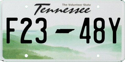 TN license plate F2348Y