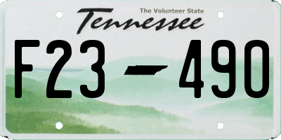 TN license plate F2349O