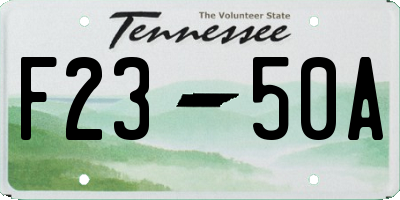 TN license plate F2350A